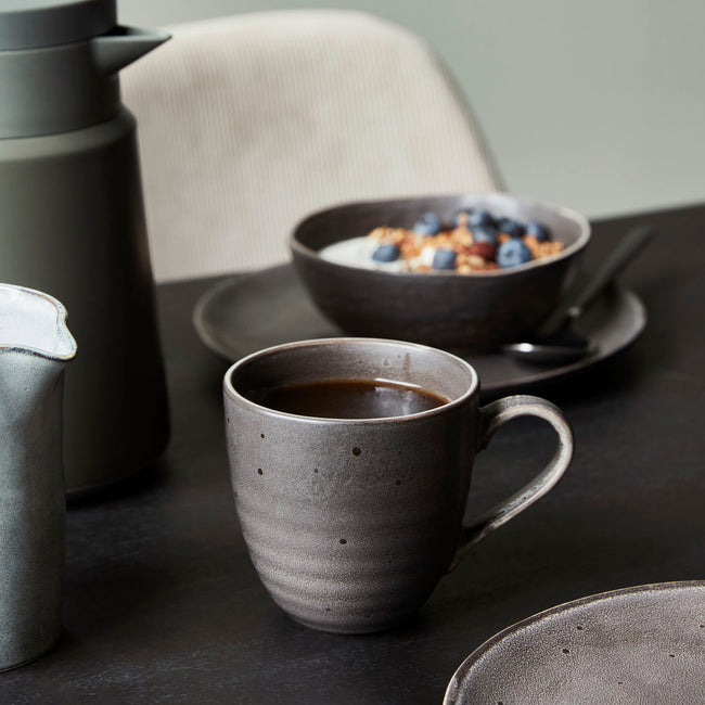Rustic Ceramic Mug Dark Grey
