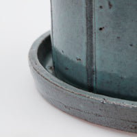 Planter With Saucer Julian Grey/Green