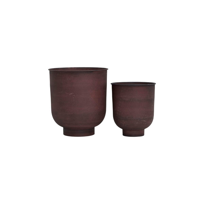 Planter Vig Burnt Henna Set of 2