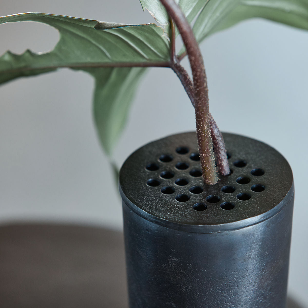 Flow Browned Brass Vase