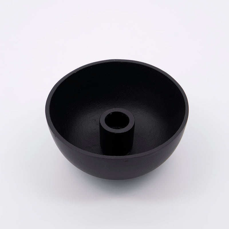 Candle Holder Crown Black