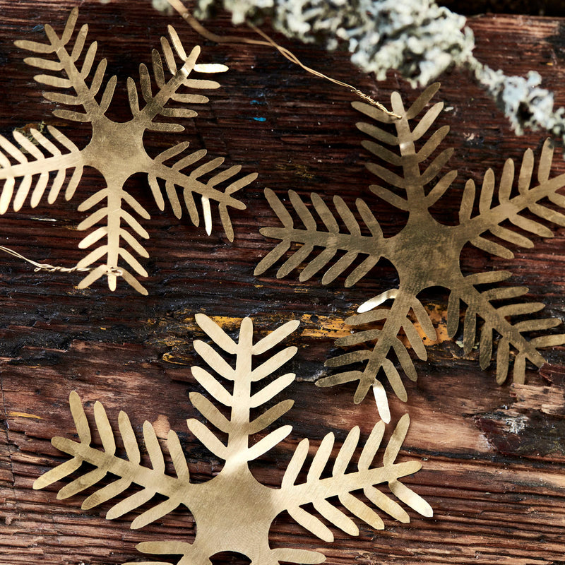 Stars Lamet Antique Brass Ornament Set of 3