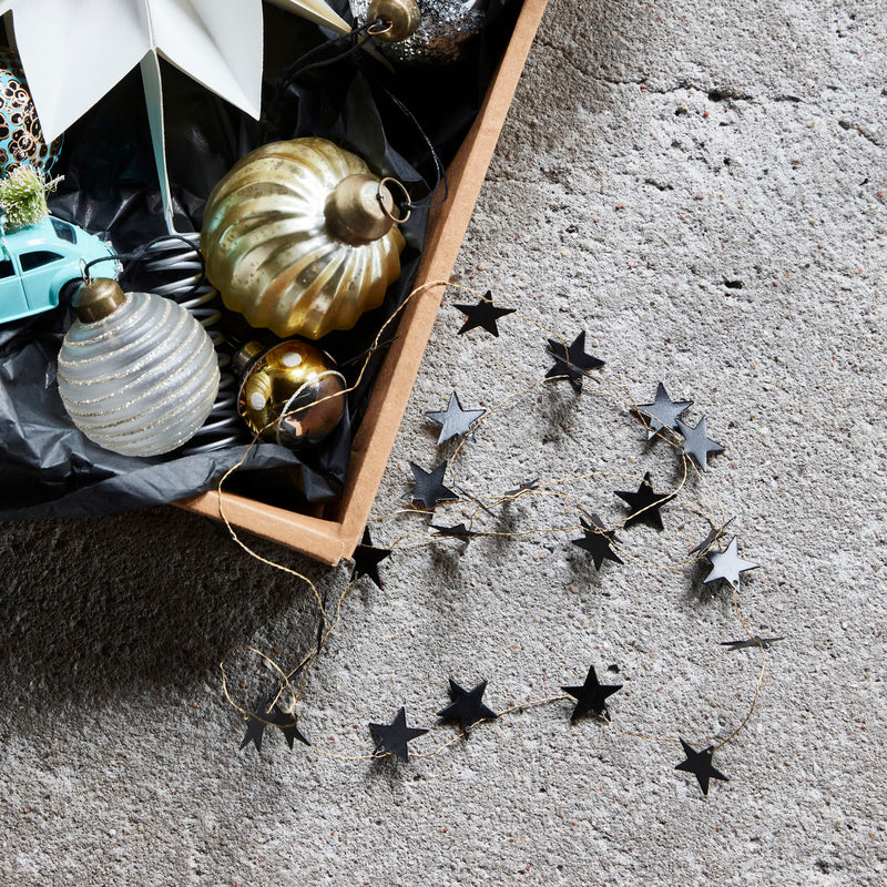 Stars Black Antique Garland