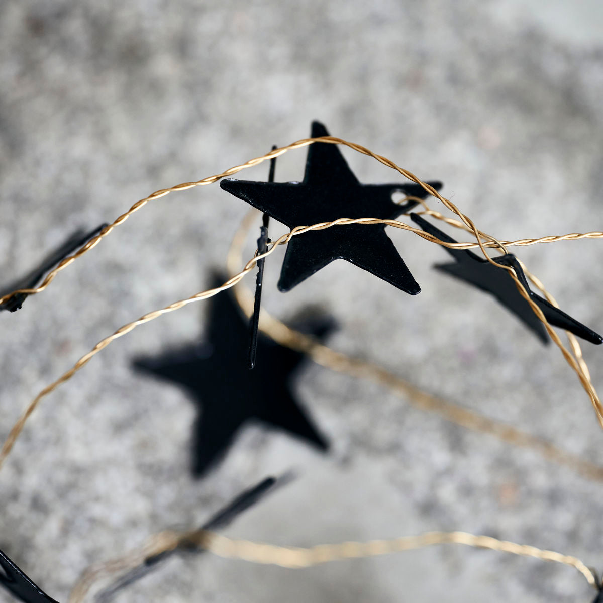 Stars Black Antique Garland