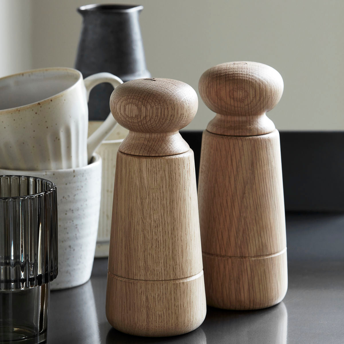 Salt and Pepper Grinder Wardha Oak