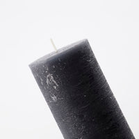 Pillar candle, Rustic Wax, Dark Grey