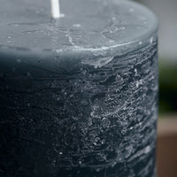 Pillar candle, Rustic Wax, Dark Grey