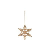 Ornament Tin Plate Snowflake Brass