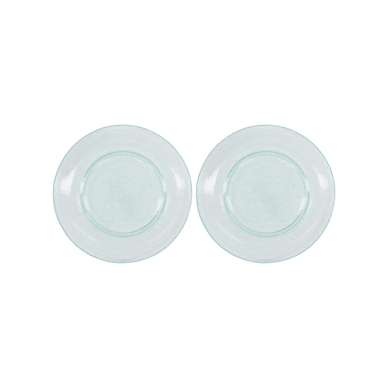 Plate Rain Aqua Set of 2