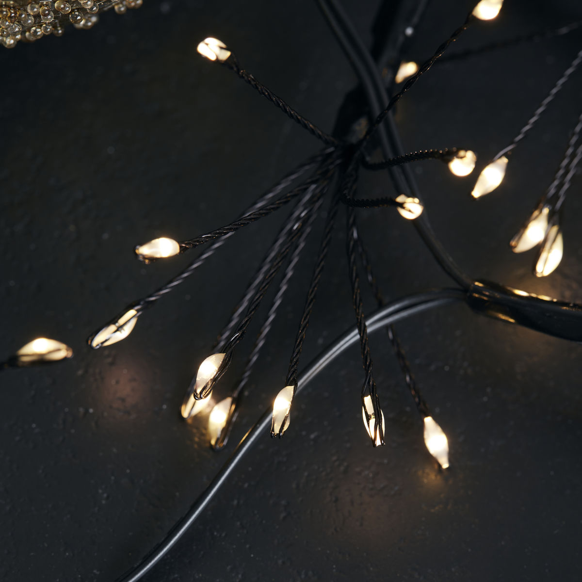 String Lights Stars Black