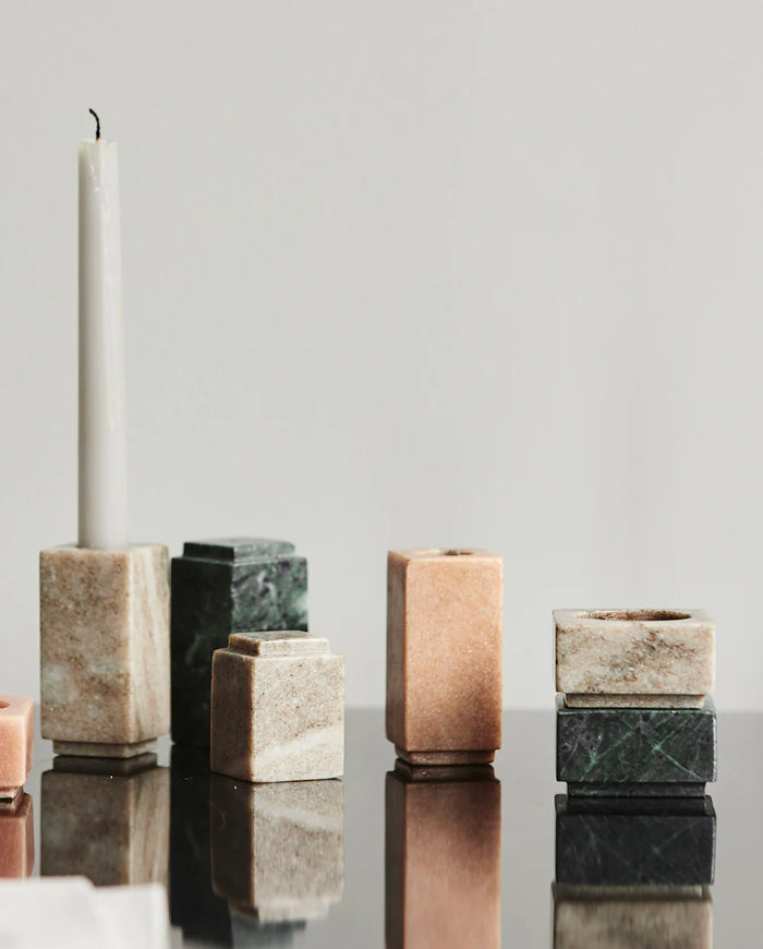 HAIDA Candle Holder L Rose Marble