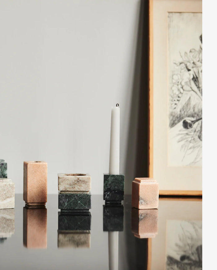 HAIDA Candle Holder S Rose Marble
