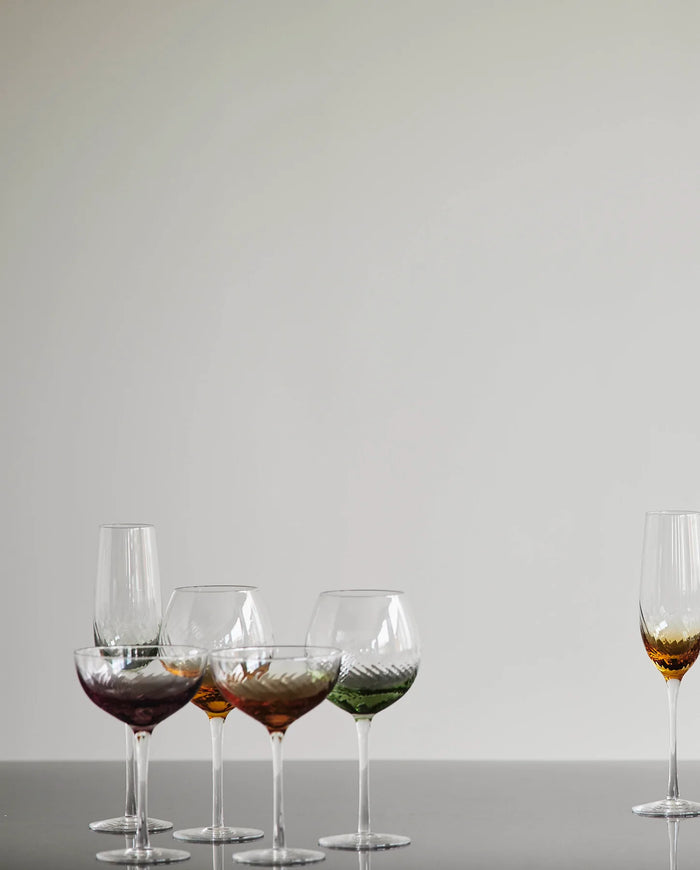 Garo Champagne Glass Green