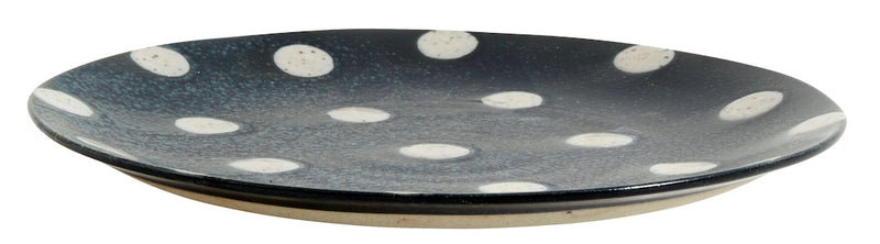 Grainy Dot Lunch Plate Dark Blue/Sand