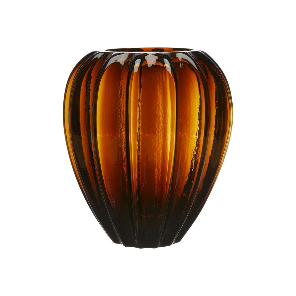 WAVE Vase L Brown