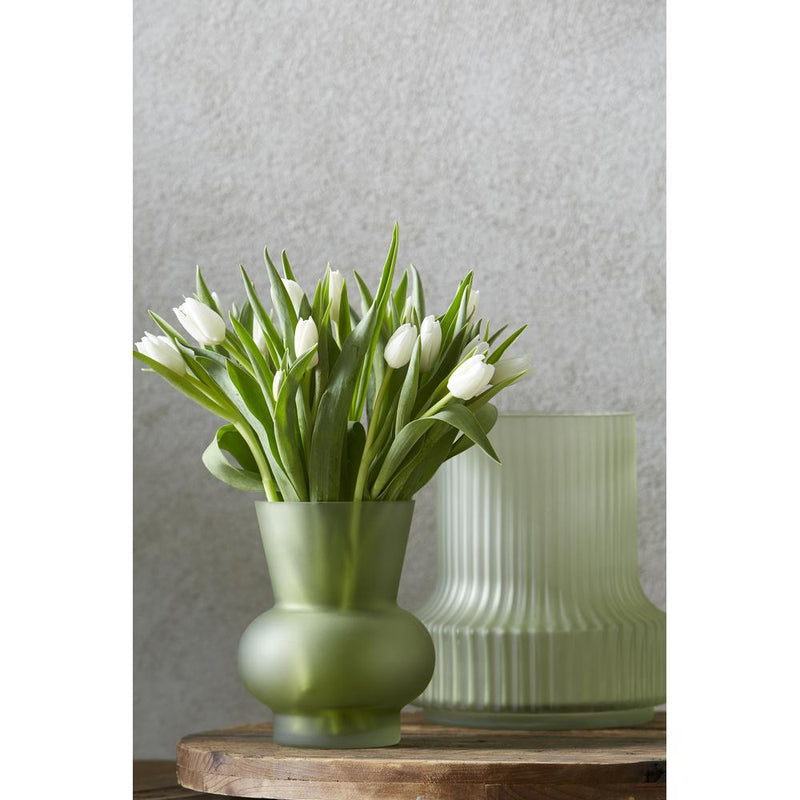 TULIP Vase Frosted Green