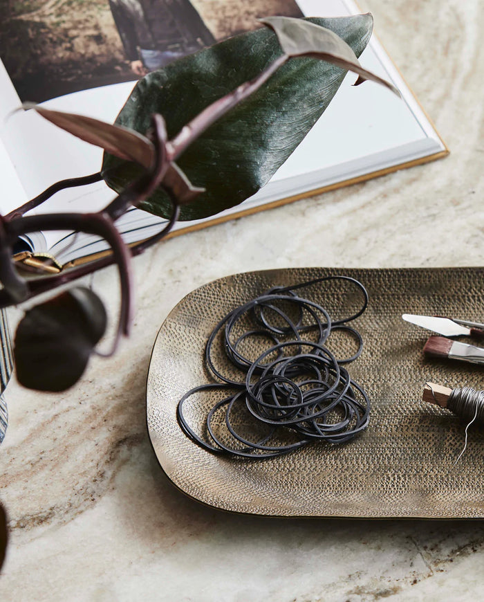 Danna Square Tray Antique Brass