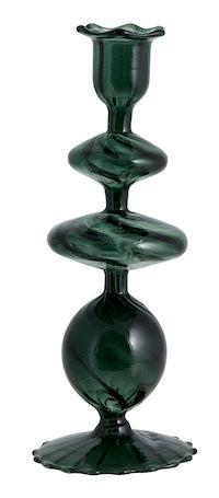 Handmade Eriska Candleholder Dark Green