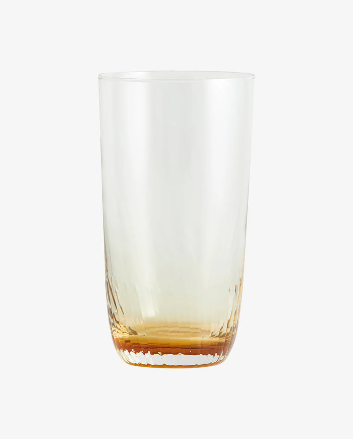 Garo Tall Drinking Glass Amber