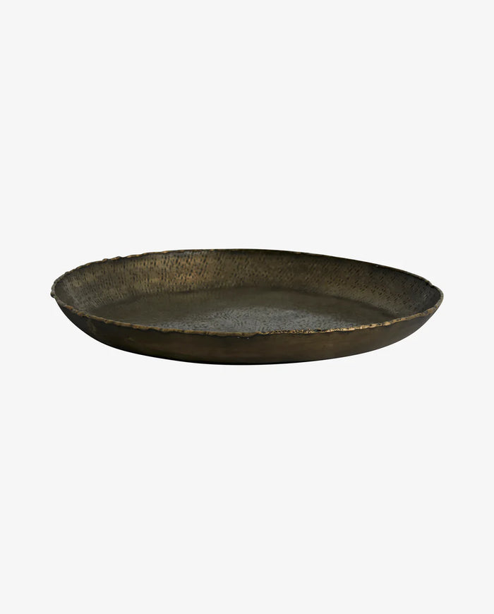 Danna Round Tray Antique Brass