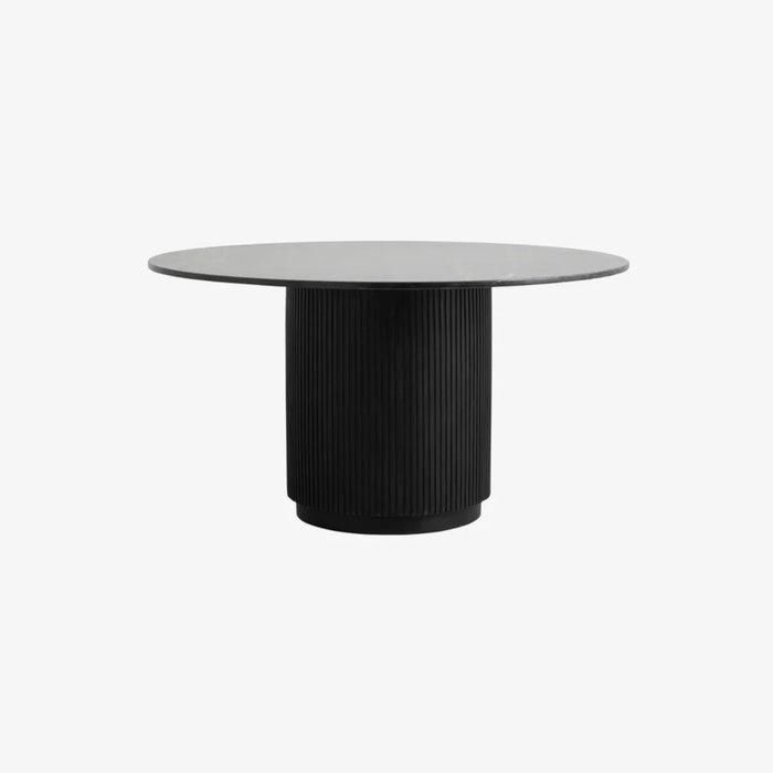 Erie Round Dining Table (Arnet Black Marble Dining Table) – Black Marble Top