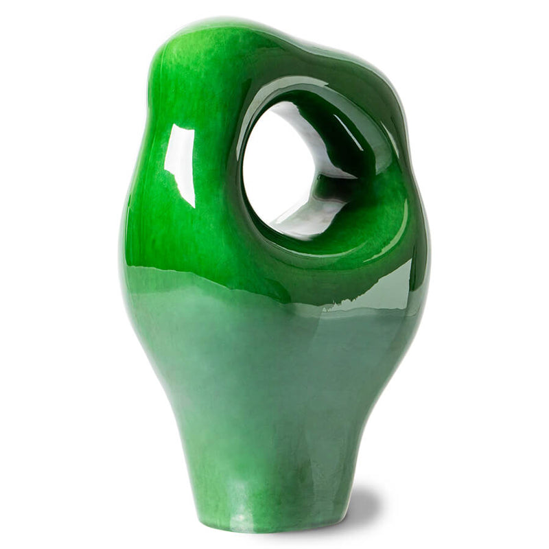 Ceramic Sculpture Glossy Green