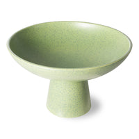 the emeralds: Ceramic Bowl on Base M Pistachio