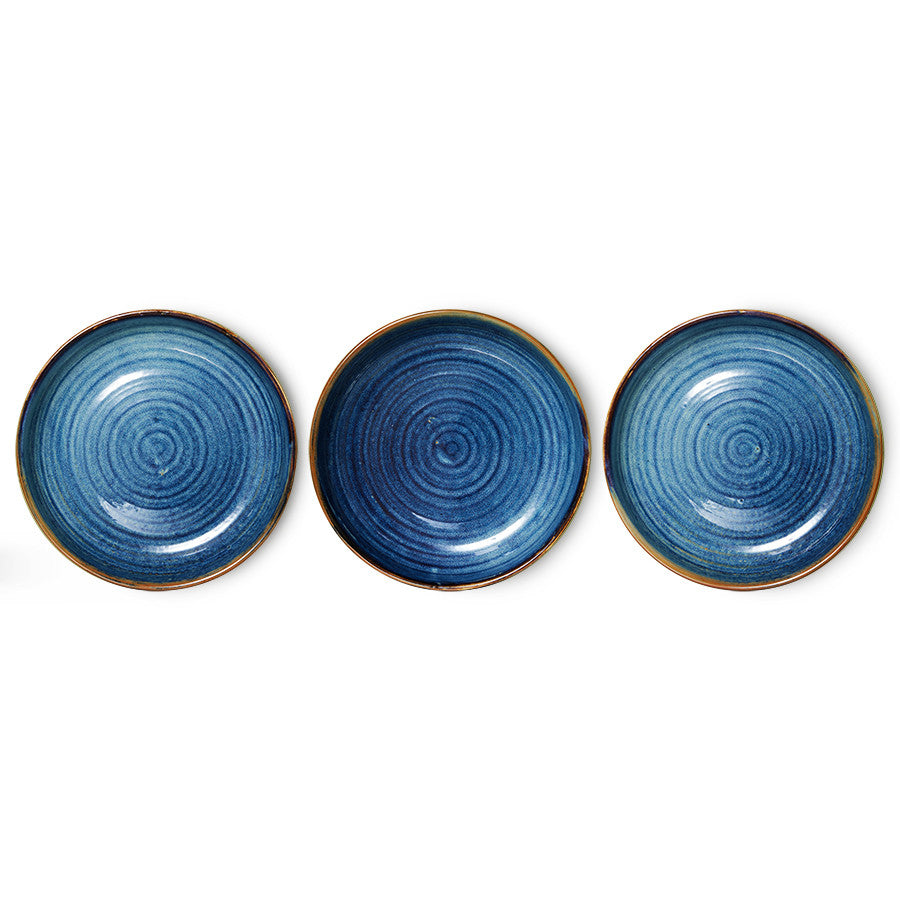 Deep Plate Rustic Blue M