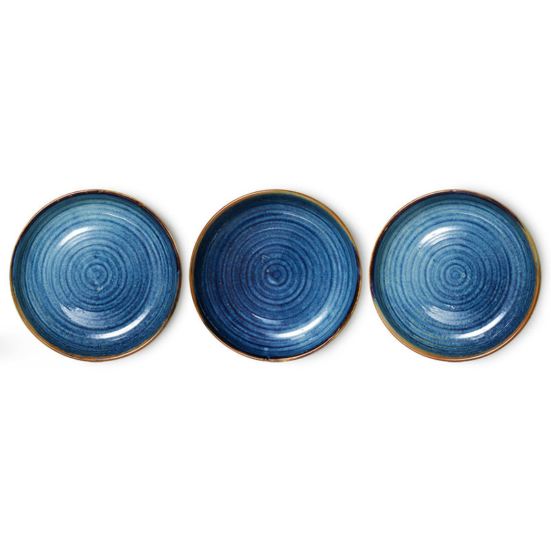 Deep Plate Rustic Blue M