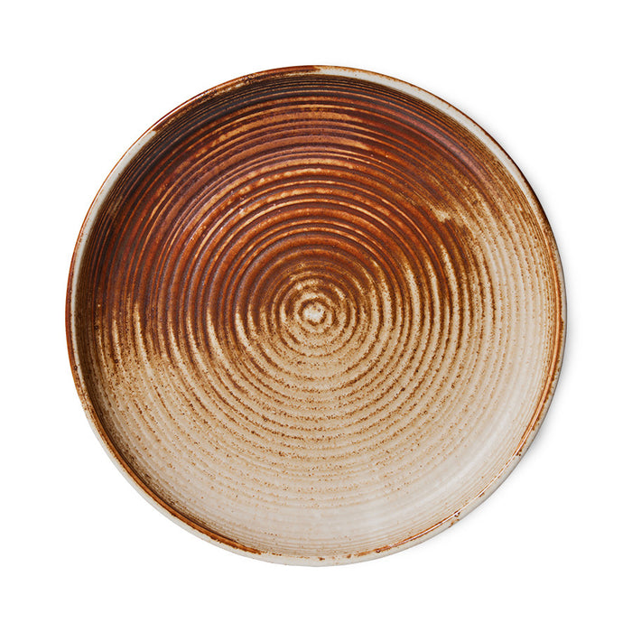 Deep Plate M Rustic Cream/Brown