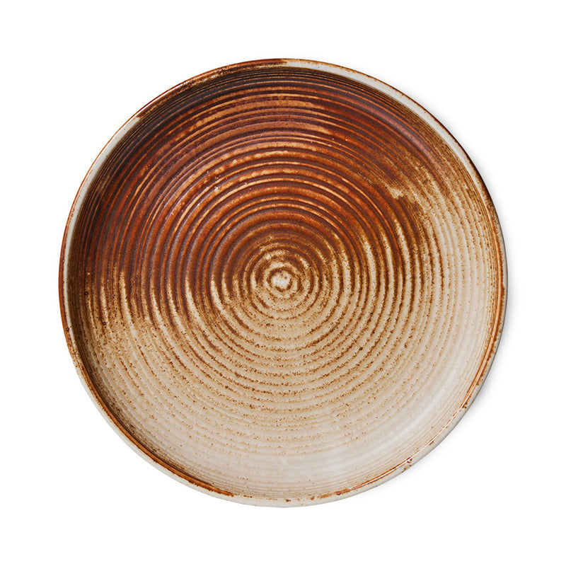 Deep Plate M Rustic Cream/Brown