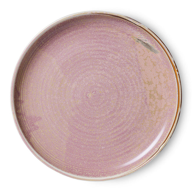 pink swirled hkliving dinner plate