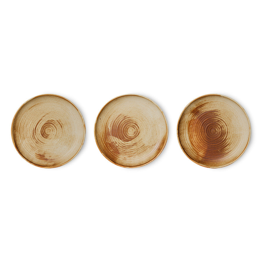 Side Plate Rustic Cream/Brown