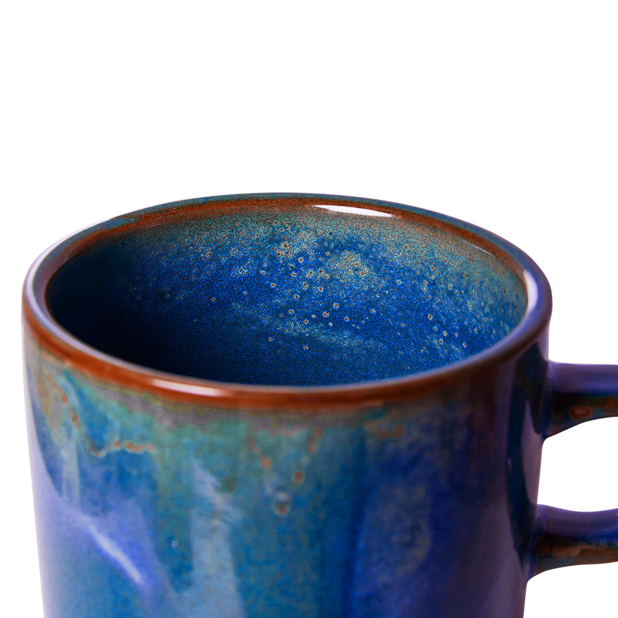 Cup and Saucer Rustic Blue