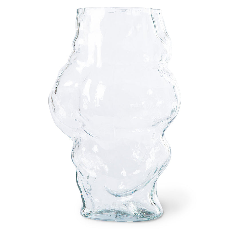 Cloud Vase Clear Glass High