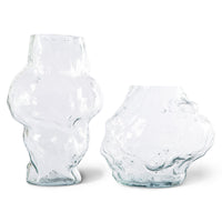 Cloud Vase Clear Glass Low