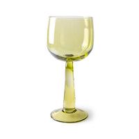 The Emeralds: Wine Glass Tall, Olive Green