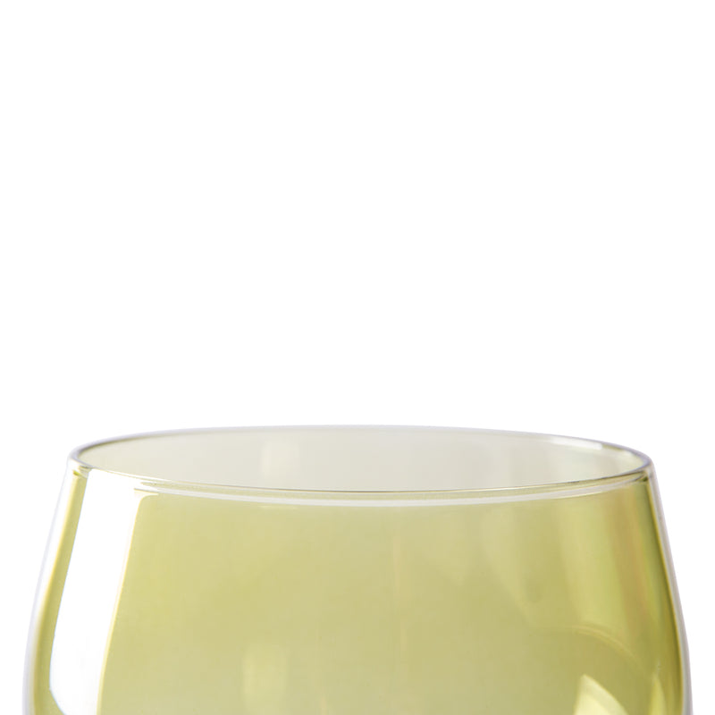 the emeralds: Wine Glass Low Olive Green