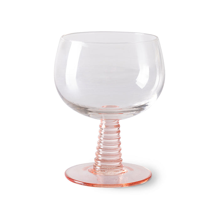 Swirl Wine Glass Low Nude