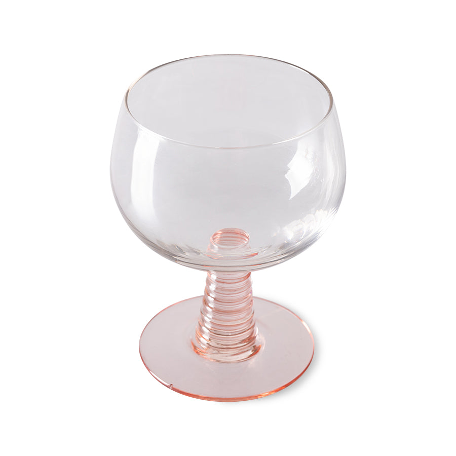 Swirl Wine Glass Low Nude