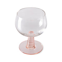 Swirl Wine Glass Low Nude