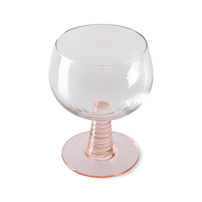 Swirl Wine Glass Low Nude