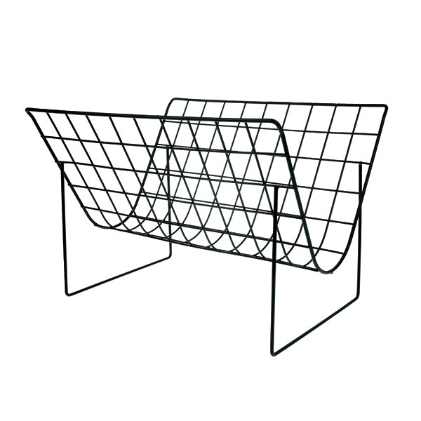 Metal Wire Magazine Rack Matt Black