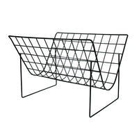 Metal Wire Magazine Rack Matt Black