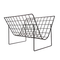 Metal Wire Magazine Rack Matt Black