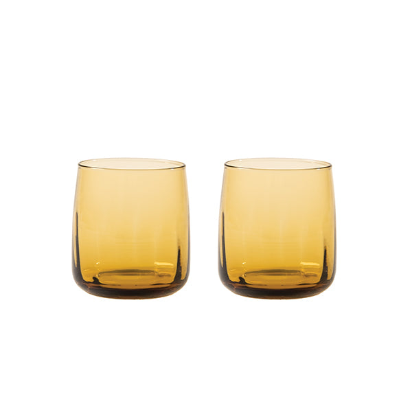 Waterglass Amber  set of 2