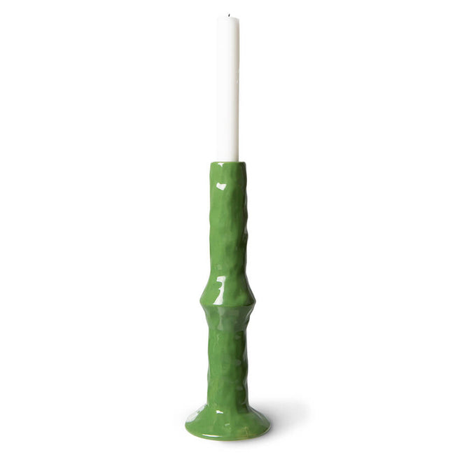 the emeralds: Ceramic Candle Holder M Fern Green