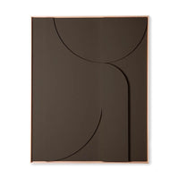 Framed Relief Art Panel B Extra Large, Dark Brown