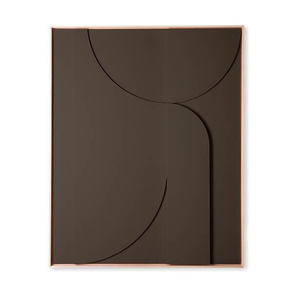 Framed Relief Art Panel B Extra Large, Dark Brown