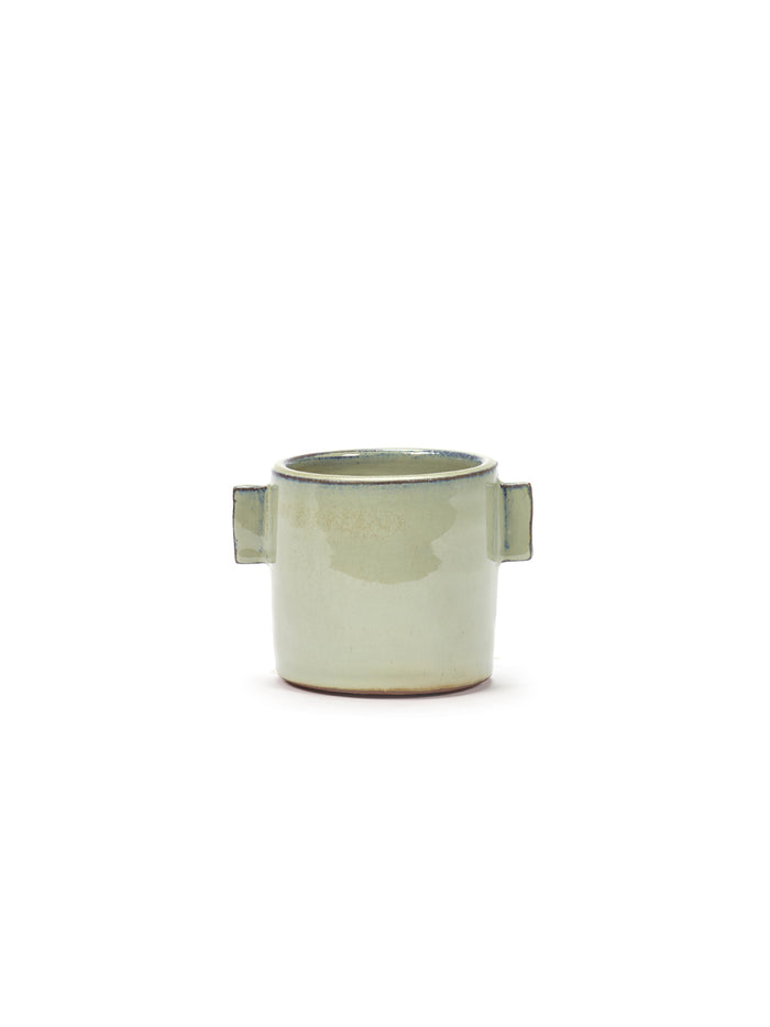 FLOWER POT S GLAZED GREY